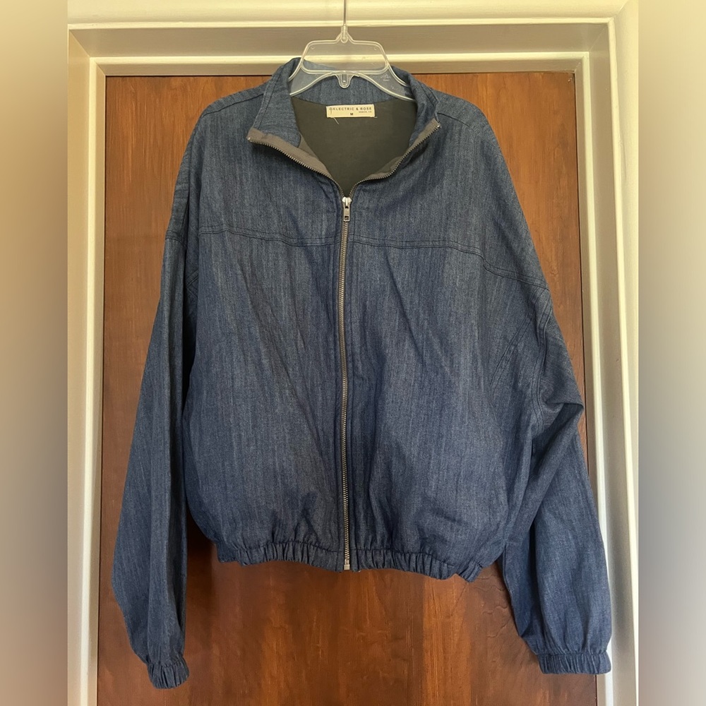 Electric and Rose Denim Bomber Jacket